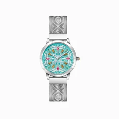 Cheap Damenuhr Kaleidoskop Libelle türkis silberfarben Damen Uhren|Damenuhren